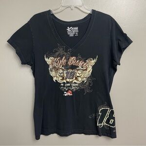 NASCAR Chase Authentics Kyle Busch Women's Size 2XL Vintage M&M V neck